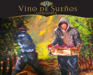 The wine label above for Longoria Wines is one of 12 labels and wines to be highlighted at the upcoming Vino de Sueños fundraiser for People Helping People on November 1st at the Santa Ynez Marriott.  The original art for the wine label was created and donated by Jim Farnum.
